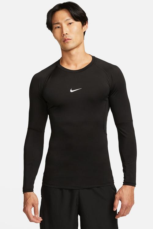 Nike Pro Dri-FIT tight ls fitness top - black/white