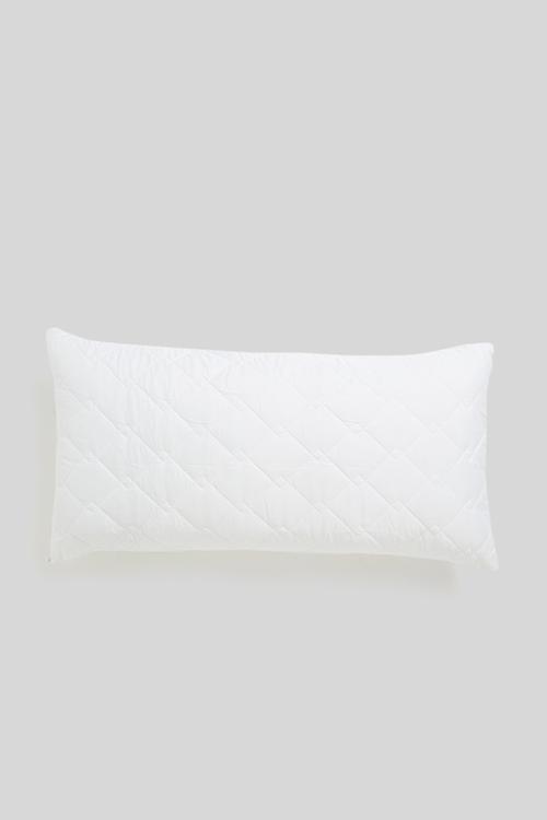 Quilted king pillow protector - white