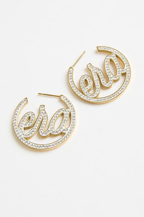 Era Logo Mini Luxe Hoop - Gold