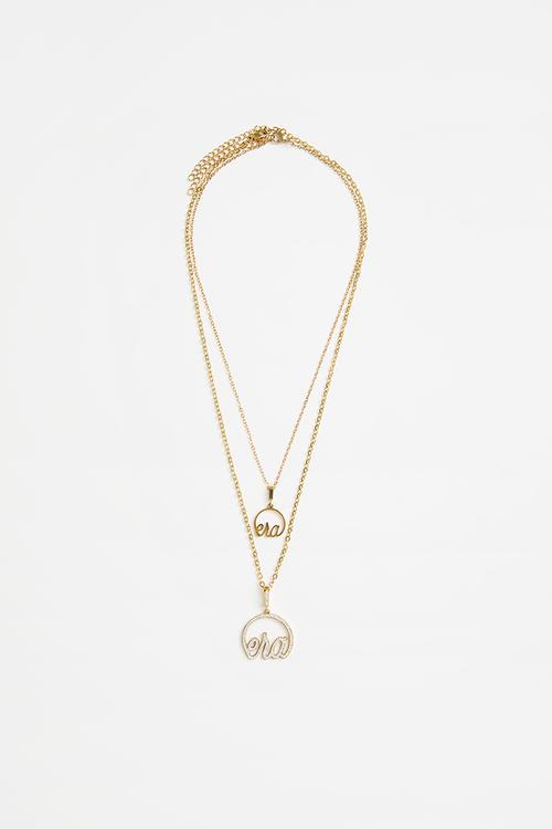 Era precious stacked necklace - gold