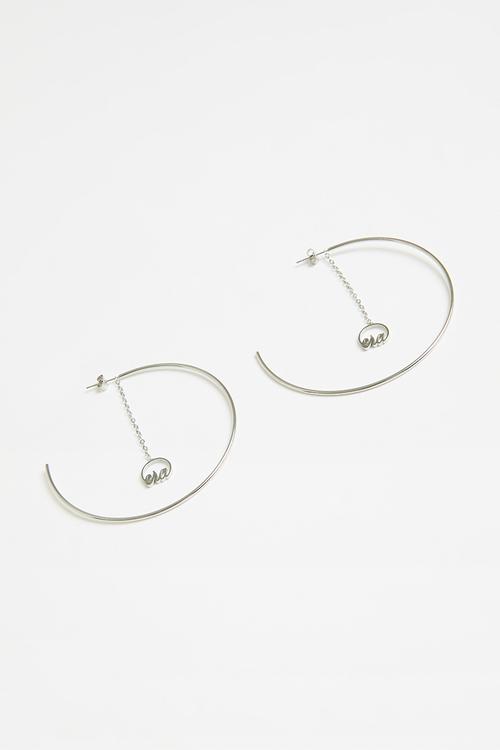 Drop Hoops - Silver