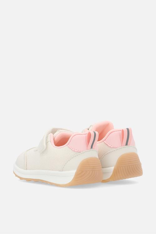 Lace & adjustable fastener strap sneakers - pink/white