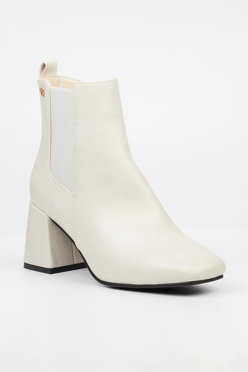 Shardae 1 block heel boot - ivory