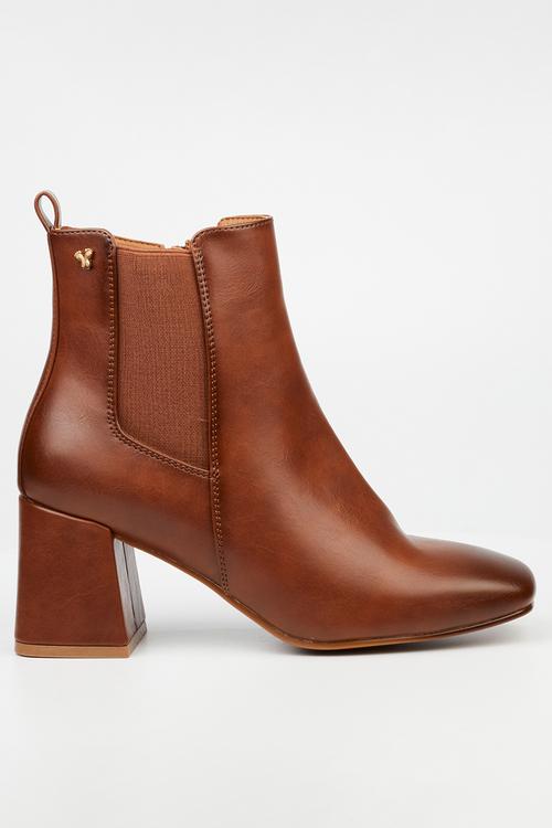 Shardae 1 block heel boot - tan