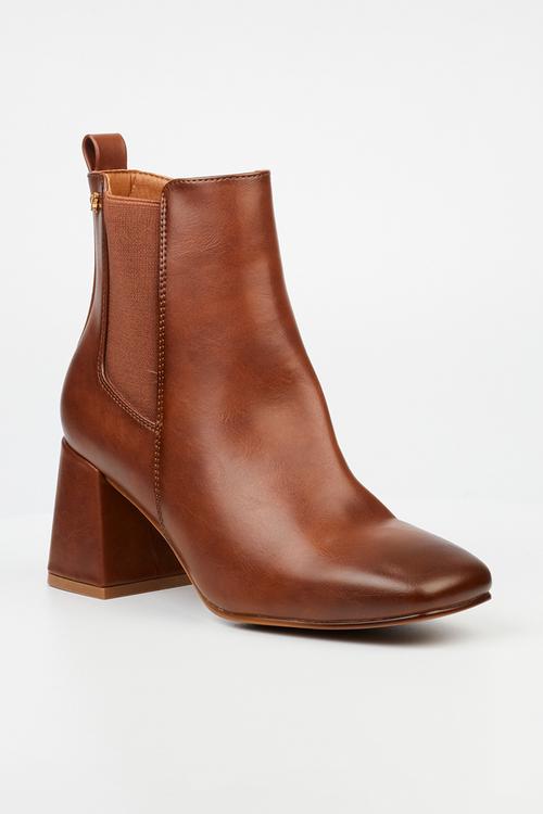 Shardae 1 block heel boot - tan