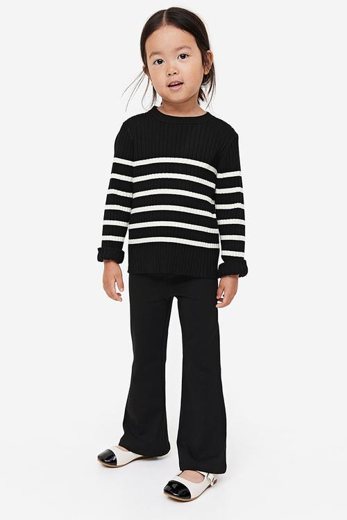 Flared leggings - black