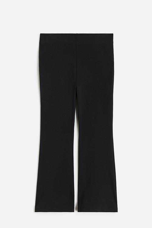 Flared leggings - black