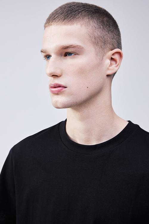 Long regular fit t-shirt - black