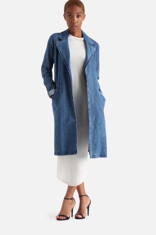 Mona Denim Trench Coat