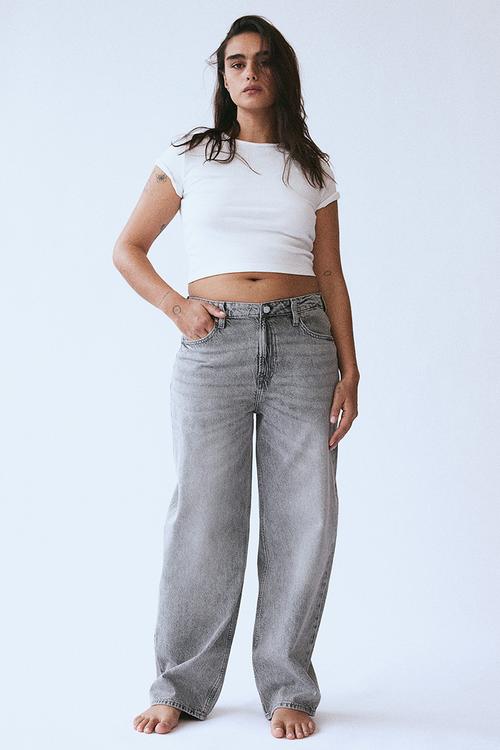 Baggy high jeans - grey