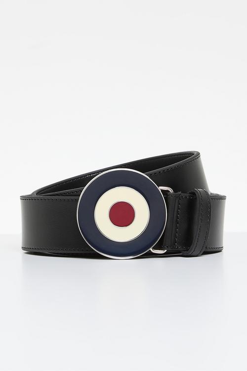 Target buckle leather - black