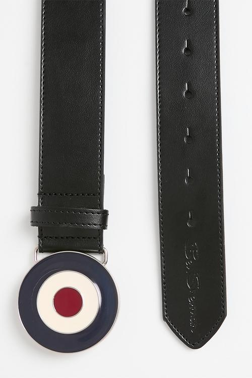 Target buckle leather - black