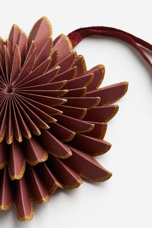 Paper christmas decoration - dark red