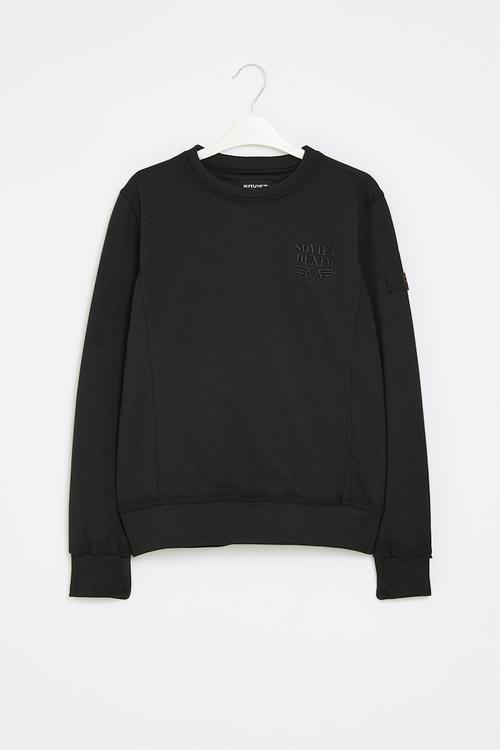 Basic pull over sweat top - black
