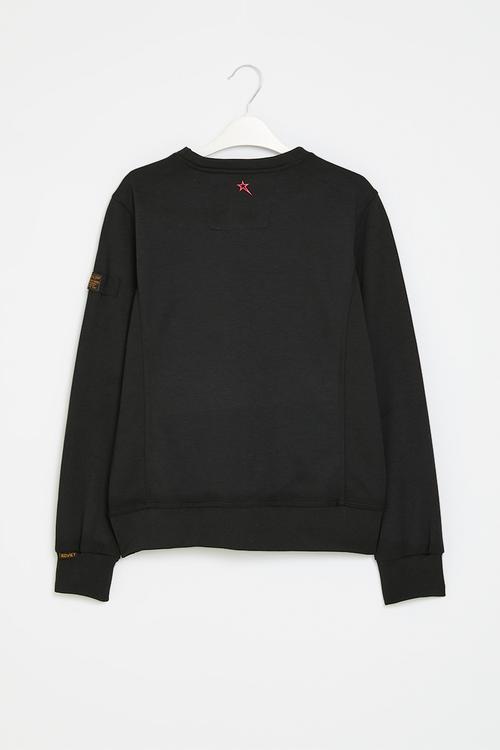 Basic pull over sweat top - black
