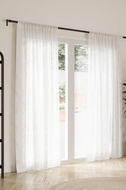 Cappa Expandable Single Curtain Rod 305-457cm - black