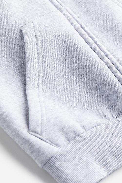 Oversized zip-through hoodie - grey