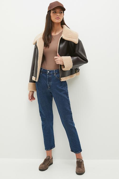501® Crop - salsa stonewash