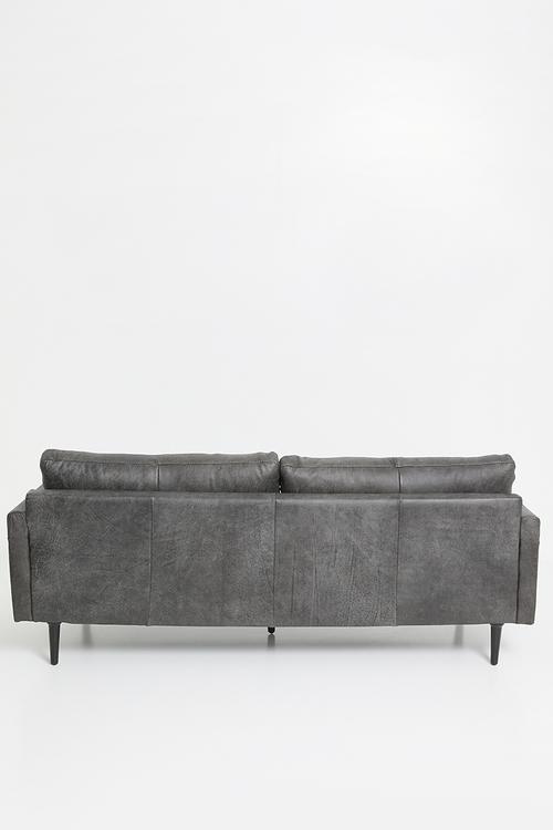 Hadley Genuine leather 3 seater - Andes Charcoal