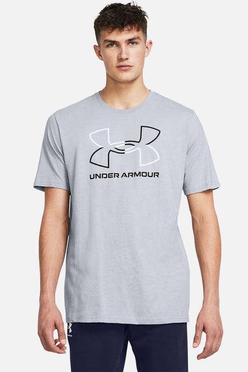 Ua gl foundation update short sleeve - mod gray medium heather/black