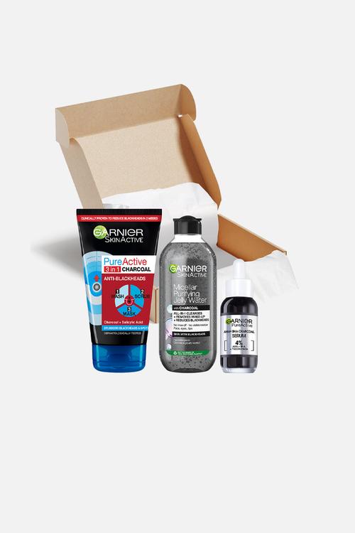 SkinActive Charcoal Serum Regime Bundle Set - 3 Piece