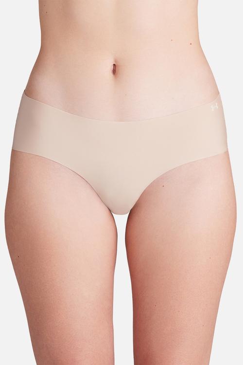 Ua Pure Stretch No Show Hipster 3 Pack - Neutral