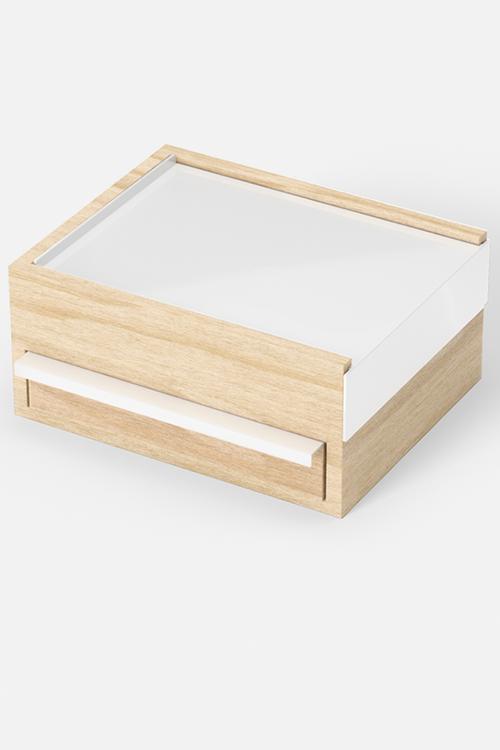 Stowit jewellery box - white & natural