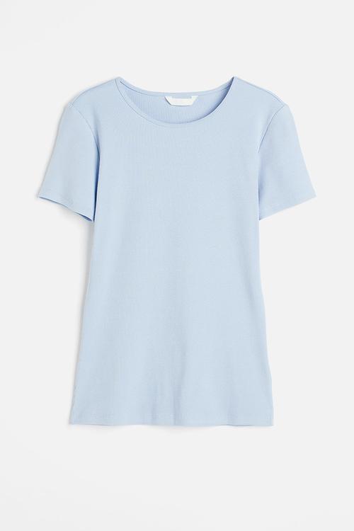 Ribbed t-shirt - light blue