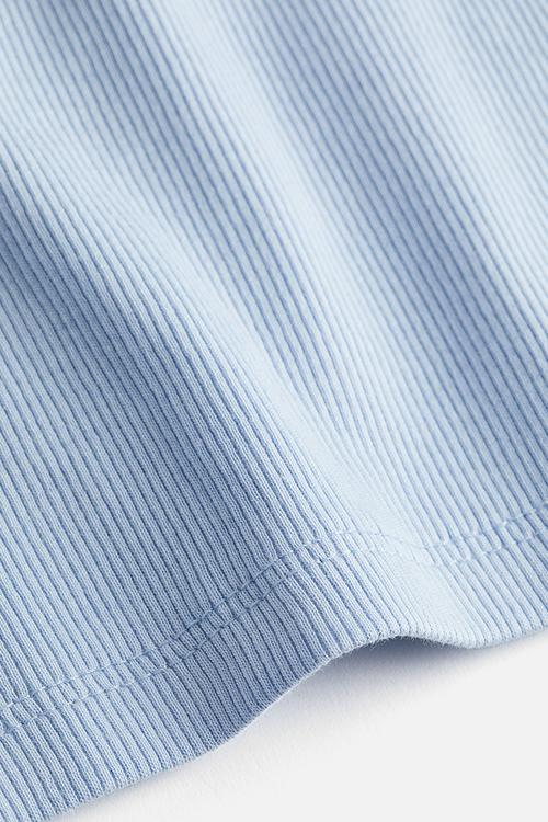 Ribbed t-shirt - light blue