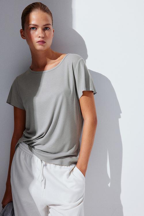 Ribbed t-shirt - grey