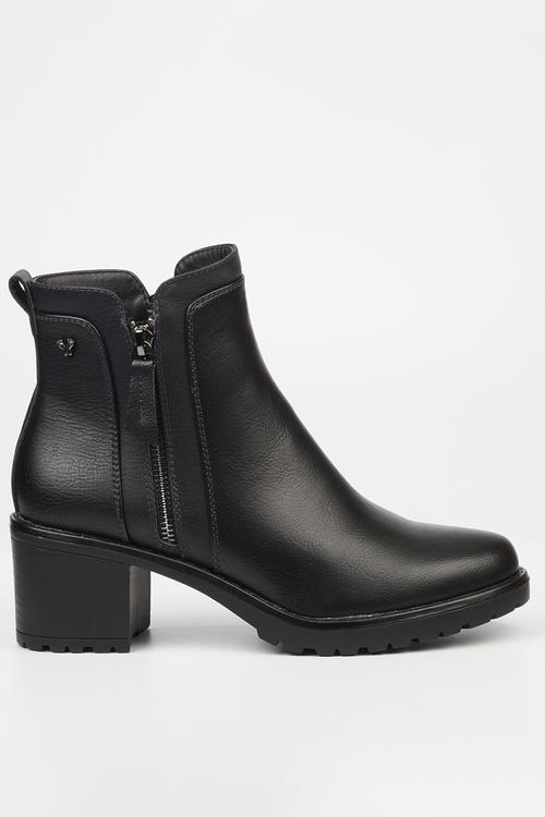 Noxer 2 block heel boot - black