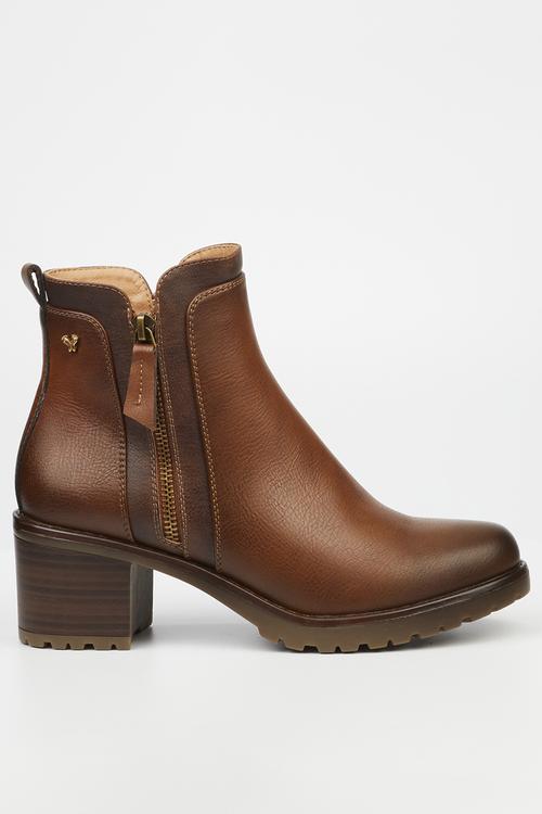 Noxer 2 block heel boot - tan