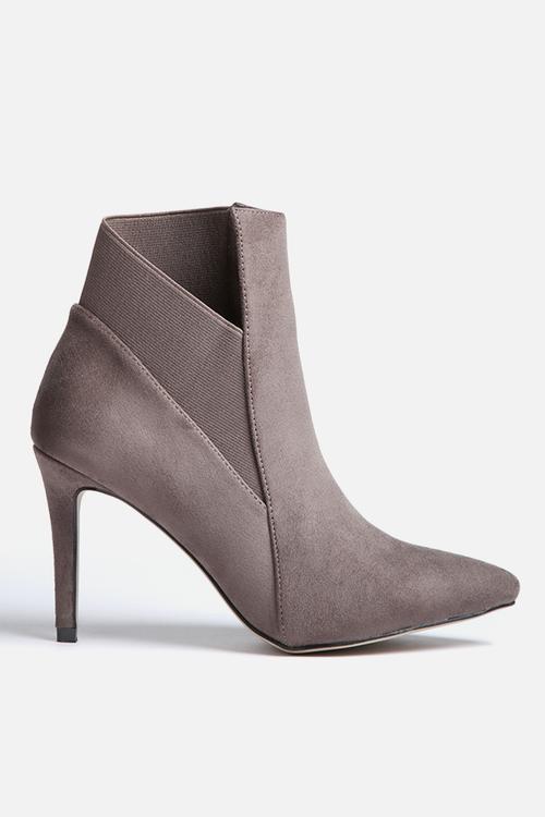 Elastic Detail Ankle Boot