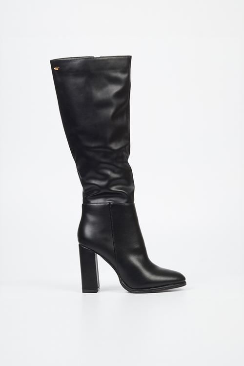 Shania 1 knee length boot - black