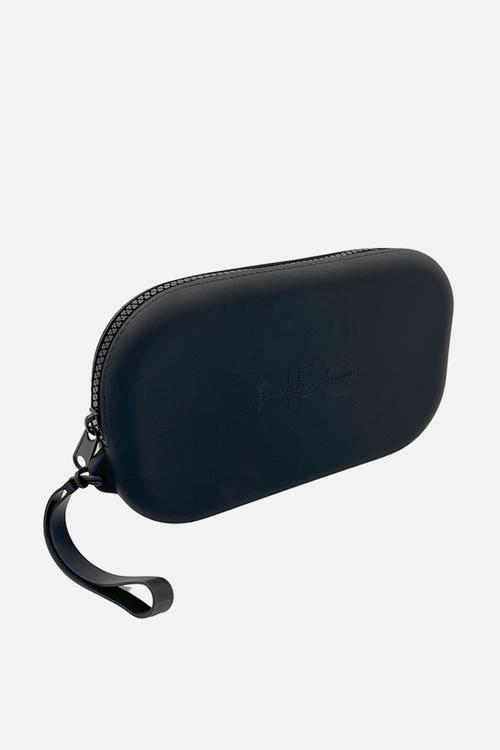 Washable silicone cosmetic bag medium - black