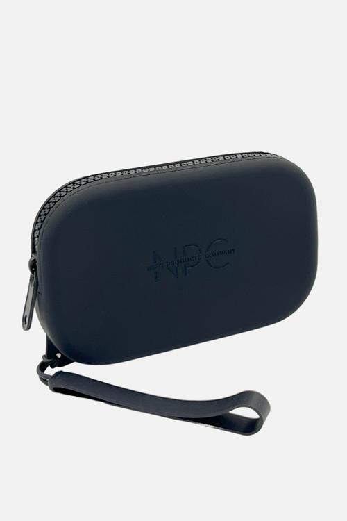 Washable silicone makeup bag small - black