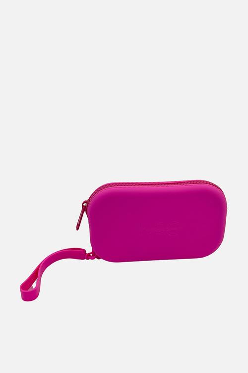 Washable silicone makeup bag small - pink
