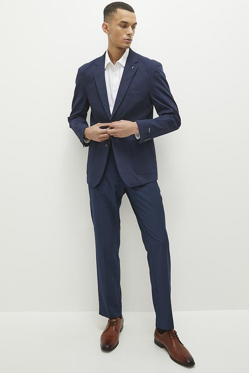Ocean stretch slim fit blazer - navy