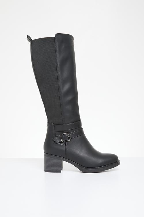 Gabriella block heel boot - black