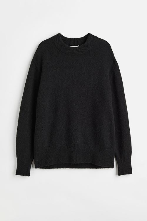 Knitted jumper - black