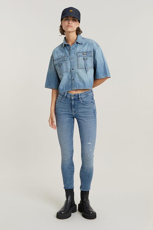 3301 Skinny Wmn - sun faded blue donau