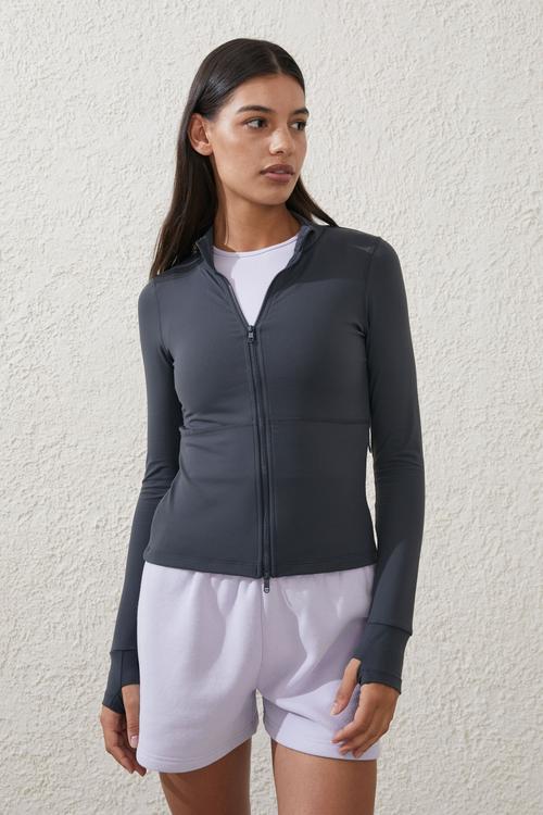 Active Core Zip Through Long Sleeve - Element Blue