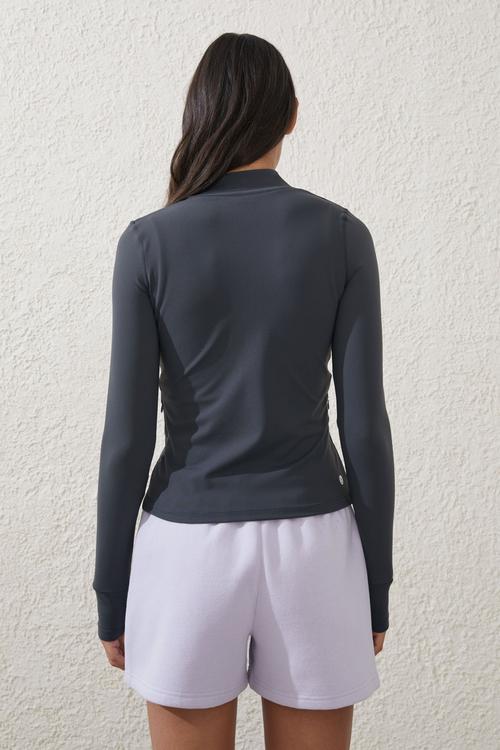 Active Core Zip Through Long Sleeve - Element Blue