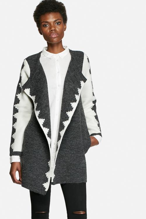 Xly Intarsia Knit Coatigan