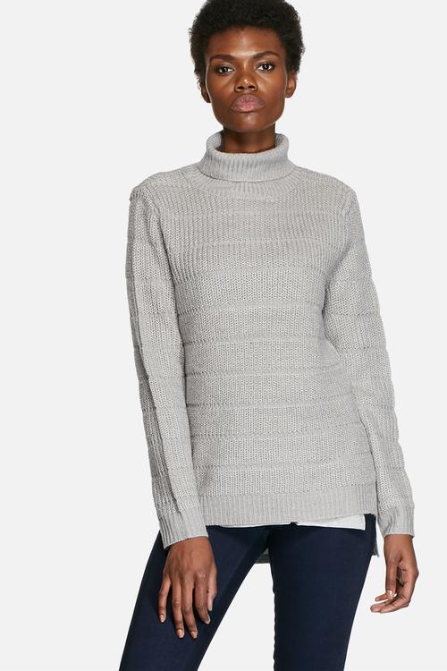 Reverse Roll Neck Sweater