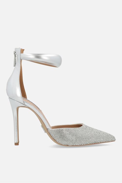 Ele-r stiletto ankle strap - crystal