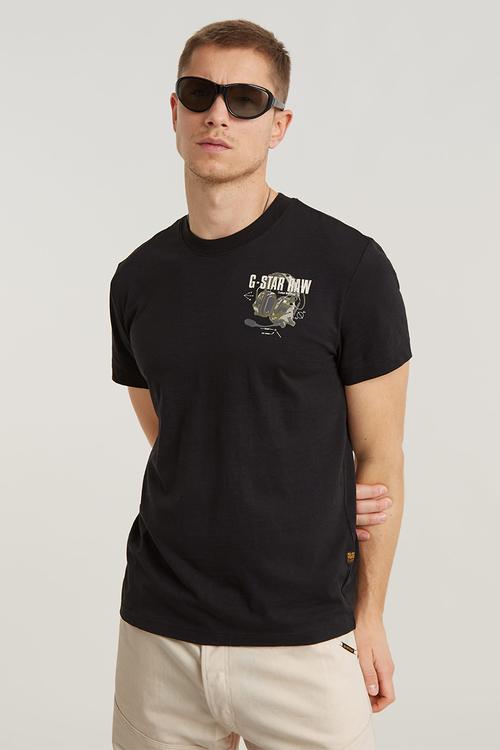 Headphones back gr r t Compact slub jersey o - dk black