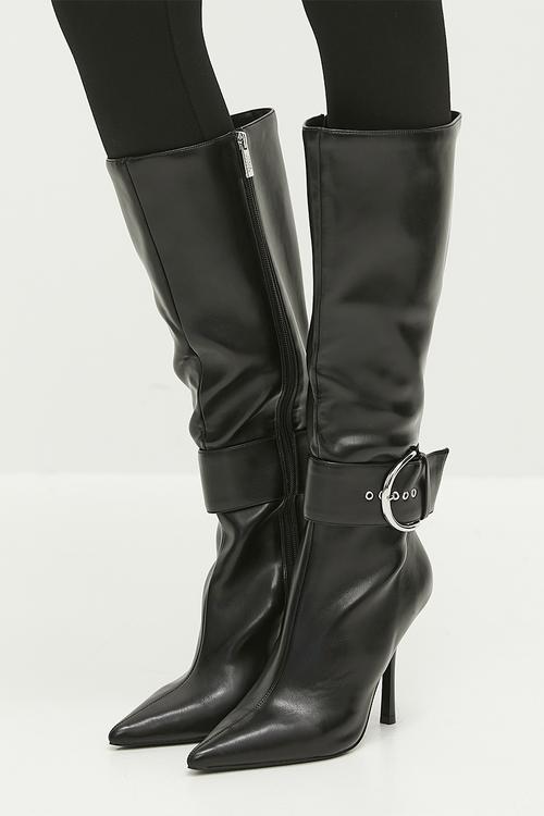 Priyanka stiletto boot - black