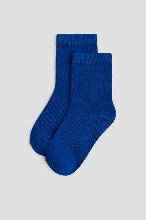 10 pack socks - bright blue & pigeon blue