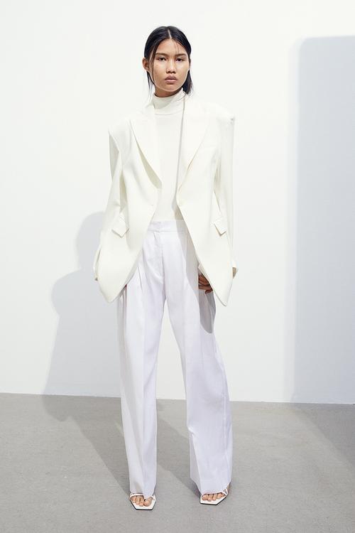 Polo-neck jumper - white